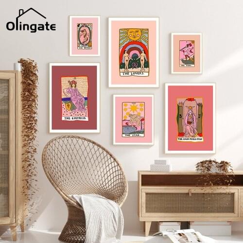 Nordic Abstract The Stars Wall Art Sun Empress Posters Prints Pictures One Piece Canvas Painting Home Decor for Living Room