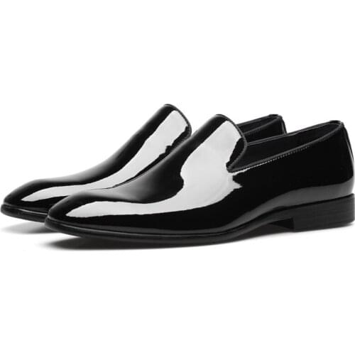 ALBBZCH Men's Patent Leather Shoes