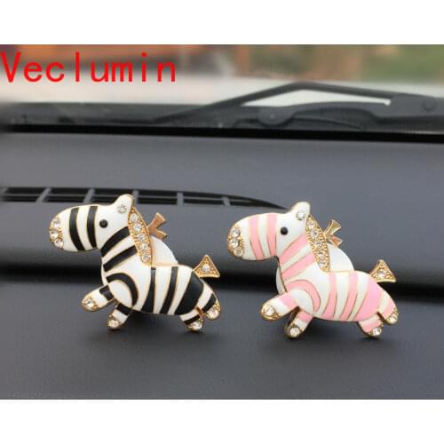Car Flavoring Smell Air Freshener In Car Aroma Diffuser Air Vent Clip Diamond Cute Zebra Fragrance In Auto Accessory For Girls