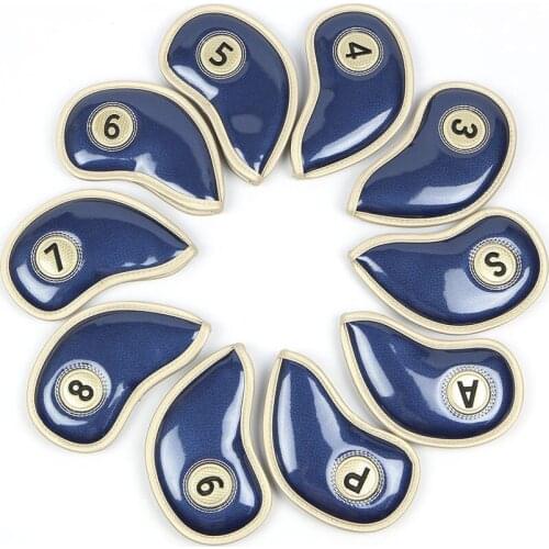 Mazel Custom Golf Iron Head Cover Pack of 10pcs Club Covers Ideal for Every Brand Golf Iron Club