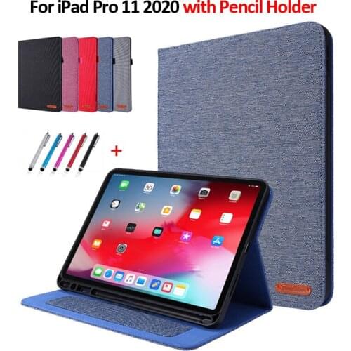 Coque For iPad Pro 11 2020 Case With Pencil Holder Flip Stand Cowboy Tablet Cover Funda For iPad Pro 2020 Case 11 inch 2nd Gen