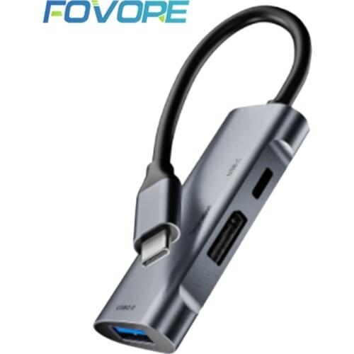 USB C HUB Type-C Docking Station 3 in 1 4K@60Hz DisplayPort PD 60W USB 2.0