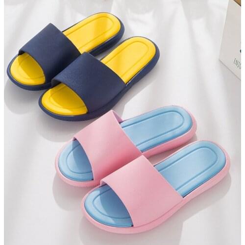 Slippers Ms. Summer Shower Bathroom Home Thick Anti-Slip Soft Indoor Male Sandals and Slippers 2021 New Wear-Resistant