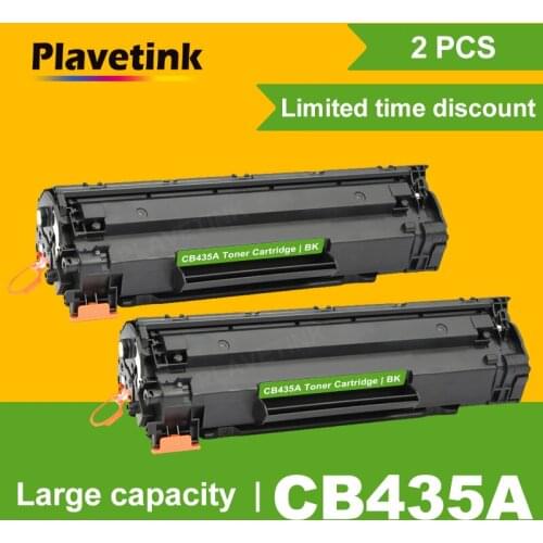Plavetink 2PCS Compatible Toner Cartridge CB435A 35A 435 435a for hp435a for HP Laserjet P1005 P1006 Printers