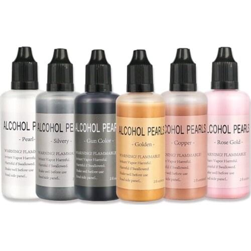 U90E Metallic Alcohol Pigment Resin Dye Alcohol-Based Ink Concentrated Paint Epoxy Resin Colorant Resin Casting Crafts 60ml