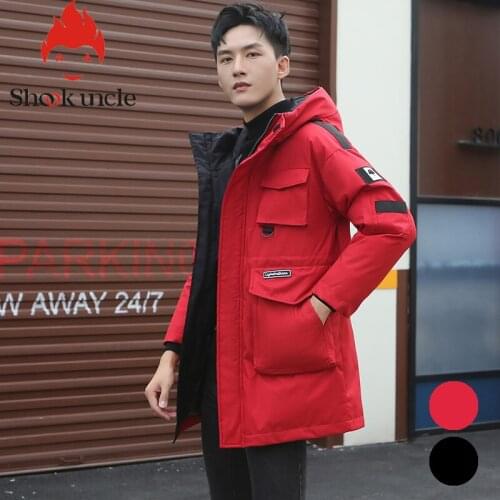 Fashion Thick Outerwear Coats Man Slip shoulder loose version mens duck down jacket winter warm hooded Thick down jacket Parka