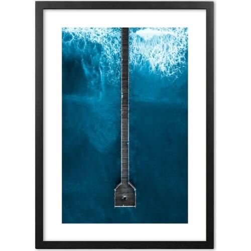 Seascape Pontoon Wall Art Print Paper Painting Nordic Posters And Prints Wall Pictures For Living Room Home Decor