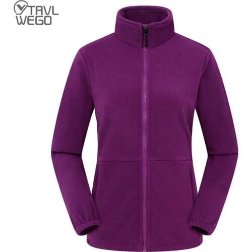 TRVLWEGO Men Womens Fleece Hiking Thermal Jackets Outdoor Sports Climbing Trekking Camping Windbreaker Male Warm Coats