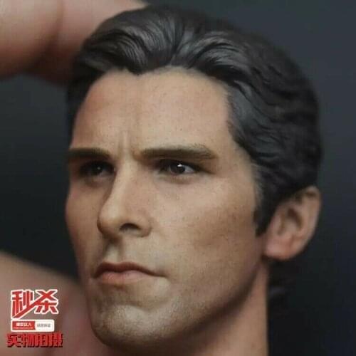 Custom 1/6 Begins Bruce Wayne Head Sculpt For 12" Figure
