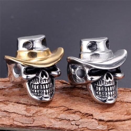 Black New stainless steel jewelry men punk trend hip-hop titanium steel ring