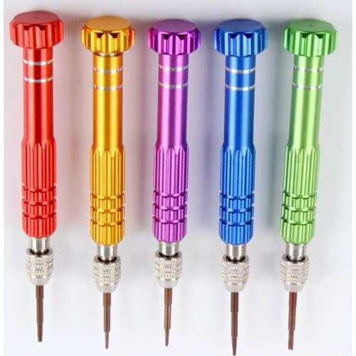 100 sets New Arrive 5 in1 Screwdriver Repair Kit Screwdriver Sets Phone Opening Tools Phone Repair Tools Random Color