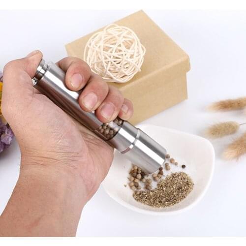 Stainless steel manual pepper grinder portable creative kitchen gadgets pepper fresh grinder multi-function grinder