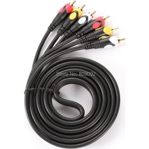 Gold Plated 3 RCA Composite Male to Male Audio/Video AV Cable For Hi-Fi Video DVD CD Player Mini Disc