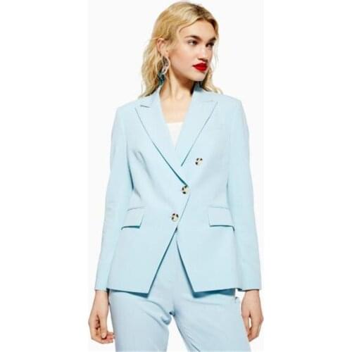 Blue Professional Pantsuits With Jackets And Pants Office Ladies Business Women Pant Suits Female Trousers Custom Made