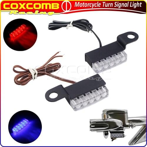 Motorcycle Turn Signal Light 8mm Bolt 12V Mini LED Blinker Flashing Indicators Universal For Harley Touring Sportster Bobber
