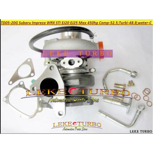 Turbo TD05 20G TD05-20G 565208-0100 5652080100 Turbocharger For SUBARU Impreza WRX STI EJ20 EJ25 all Gaskets Pipe fitting Bolt