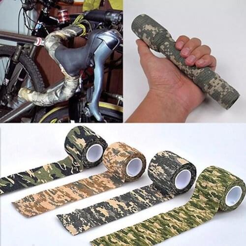 Retaining Plastic Retractable Non-woven Outdoor Camouflage Tape Hunting Stealth Cycling Stickers Tape Hunting Gun Accessories