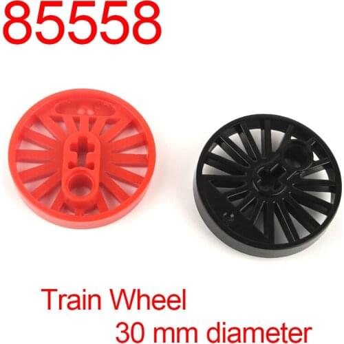 10PCS 85558 High-tech Building Blocks Parts Train Wheel RC Train, with Axle Hole 30 mm diameter Accessories Parts MOC Build Toys
