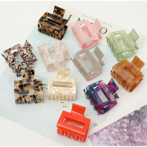 1Pcs Women Hair Clip Acrylic Hairpins Cross Transparent Hair Crab Claws Girls Make UP Washing Tool Accessories Decoration