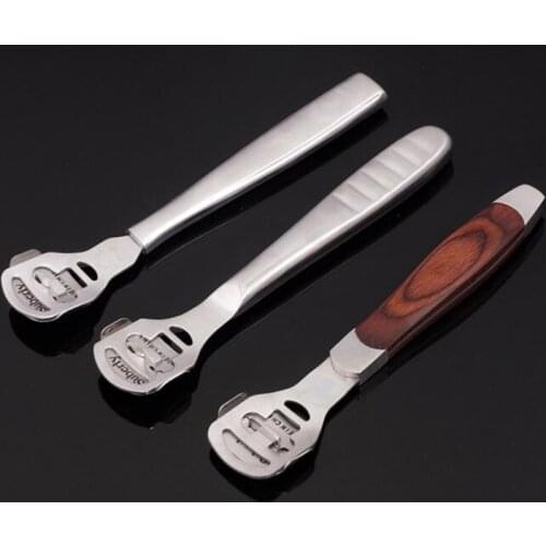 1pcs Skiving Knife Tools DIY Leather Hole Punch Tool Craft Safety Stainless Steel Knife Cut Off Thin Non Slip Handle