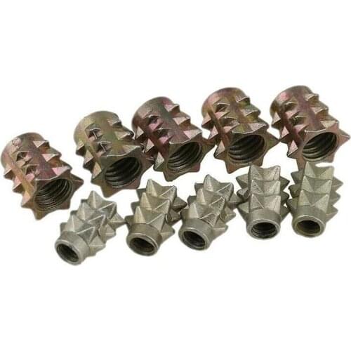 10pcs M4*10 M6*10 zinc alloy furniture nut spiked nut furniture link nut