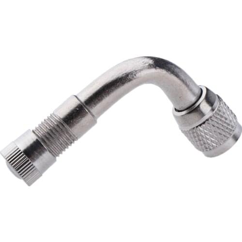 2pc Tyre Valve Extender Stem Universal Copper Tire Valve Adaptor Silver 90