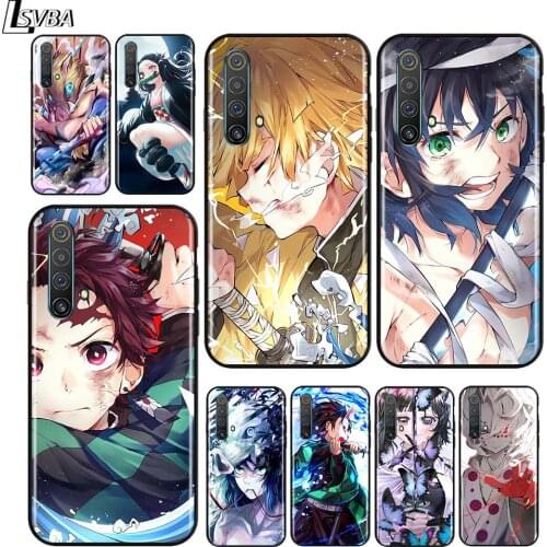 Hot Anime Demon Slayer for OPPO Realme V15 X5 X3 X50 X7 X2 C17 C11 C3 C2 7 7i 6 6S 6i 5 Narzo 20 Pro Black Phone Case