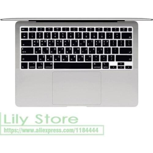Russian Spanish Thai Taiwanese language Keyboard Cover for MacBook Air 13 2020 A2179 Touch Laptop Keyboard Protector