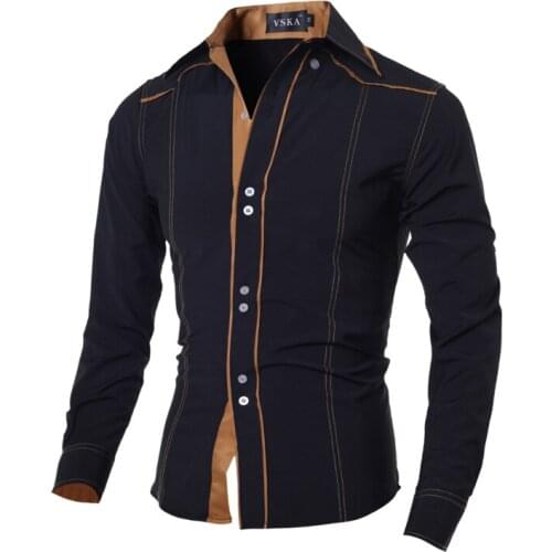 Hot 2018 New Brand Men Casual shirt Camisa Masculina Slim Fashion Men Shirts Long-Sleeved Chemise Homme Solid Mens dress shirt