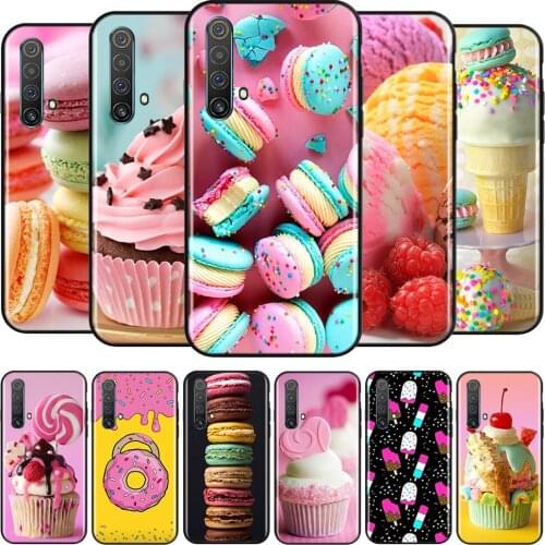 Hot Dessert Ice Cream Silicone Cover For Realme V15 X50 X7 X3 Superzoom Q2 C11 C3 7i 6i 6s 6 Global Pro 5G Phone Case