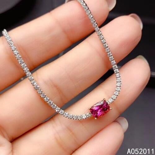 KJJEAXCMY fine jewelry natural Garnet 925 sterling silver luxury new women hand bracelet support test hot selling