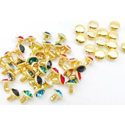 Colorful Trimits Rhinestone Rivets Cap Stud For Bag Hat Shoe Clothes Leather Chocker Decoration Diy Craft Accessory