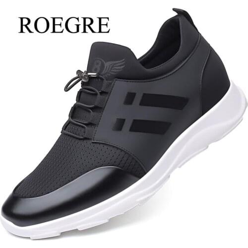 2020 Mens Sneakers Quality 6CM Increasing British Shoes New Breathable Summer Casual Sneakers Big Size Office Shoes Men 48