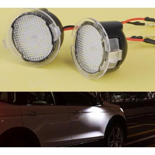 LC07001 2pcs High Power White LED Under Side Mirror Puddle Lights Fit for Ford F-150 F150 2009 2010 2011 2012 2013 2014