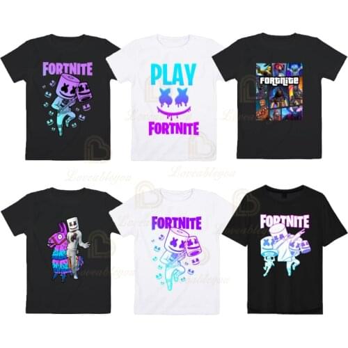 Summer Boys Kid Children FORTNITE Hero Victory Battle Royale Print Summer Tops Tee T-shirt Baby Casual Casual Wear Clothes