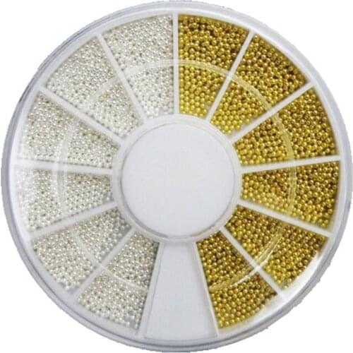 LF 1Box(1200Pcs) Mixed Alloy Mini Beads For Needlework FlatBack Cabochon Scrapbook Decoration Craft DIY Embellishments parts