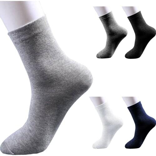 Soft Breathable Cotton Socks Business Leisure For Male Party Dress Socks Black Spring Autumn Winter Warm Deodorant Long Socks