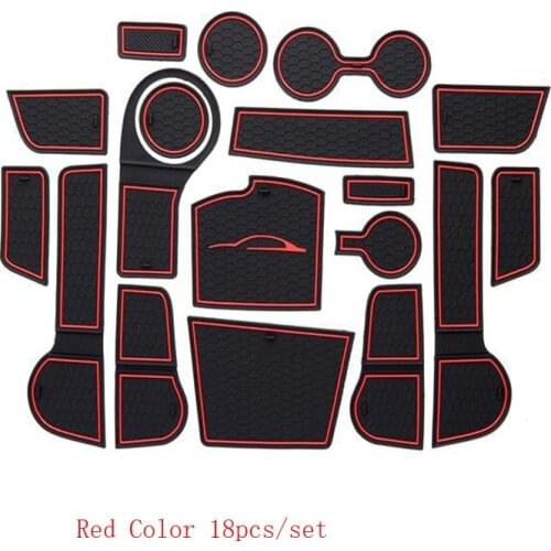 For Kia Rio 4 X-Line RIO 2017 2018 2019 Interior Door Groove Mat Gate slot mat Door Pad/Cup Non-slip Non-slip mats Accessories