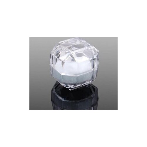 New Gift Package Carrying Case Acrylic Transparent Ring Display Box Storage Organizer Wholesale 1PCS