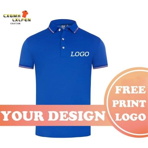 7-color POLO shirt custom summer leisure sports new casual advertising cultural shirt lapel short sleeve printing DIY brand text