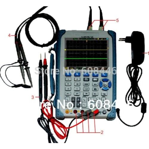 Hantek 5in1 Handheld Scopemeter Oscilloscope DMM DSO AWG Multimeter DSO8060 600MHz