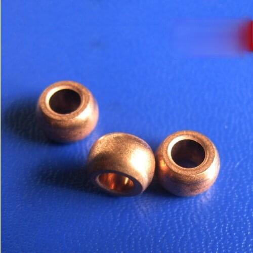 10PCS Spherical Oil Bearing Inner Diameter 4X7.55X5MM Ball Bearings Powder Metallurgy Bushing Copper Sleeve