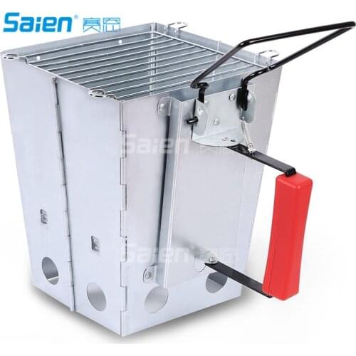 Collapsible Charcoal Chimney Starter for Lawn and Patio,Silver