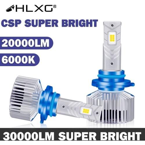 HLXG H11 30000LM 6000K H4 led 9005 9006 HB3 HB4 LED luces H8 H9 h7 headlight bulb car lamp luz led h7 led auto lampada Light 12V