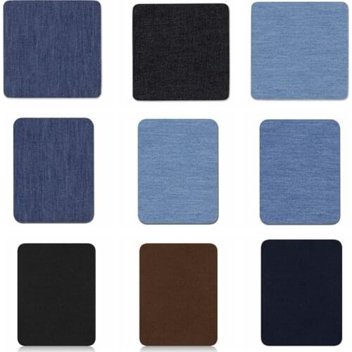Clothing Thermoadhesive Patches Black Dark Blue Light Blue Patches For Clothing Fusible Patches On Clothing Elbow DIY Stickers