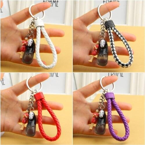 1 PC High Quality Creative Cartoon Spirited Away Faceless Men Keychain Key Rings Study Key Chains Girl Friend Gift Key Chain