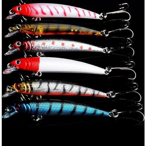 1PC Minnow Fishing Lure 4.6g-0.16oz Hard Artificial Bait 7.5cm-2.95" with Treble Hooks Fishing Tackle