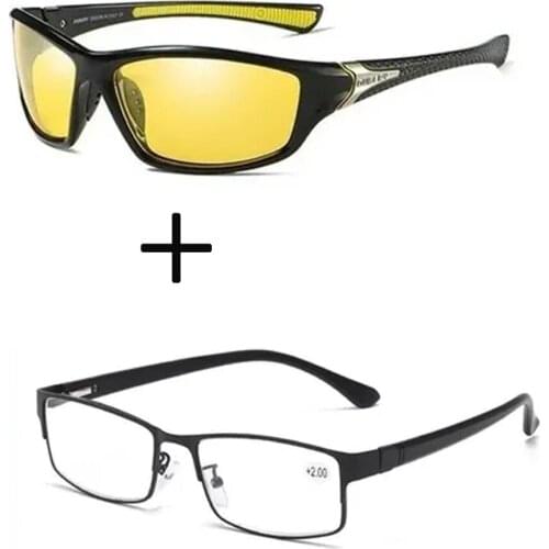 2Pcs!!! Anti Blu Light Men Women Reading Glasses with Case Rimless Frameless Foldable and Sports Red Mirror Outdoor Sunglasses