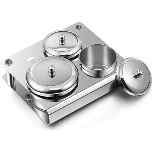 3PCS Nail Art Equipment Mini Stainless Decorations Acrylic Nail Tips Cup Professional Nail Tools For Liquid & Powder