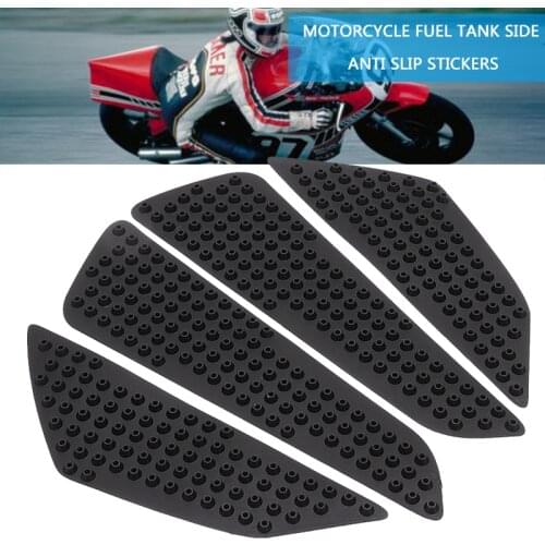 4pcs/set 2 Colors Universal Rubber Motorcycle Tank Side Knee Styling Sticker Grip Traction Pad Protectors DIY Moulding Parts